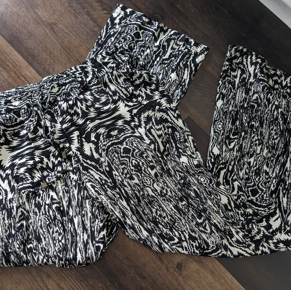 Boho geometric Anthropologie Hester & Orchard summer rayon pants medium/…